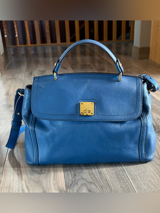 MCM Handbags - MCM Blue Leather Shoulder Bag - *Authentic*